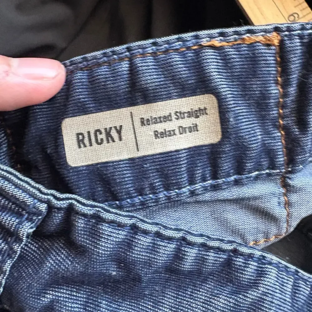 True Religion Ricky Relaxed Straight Corduroy Jeans Mens 46x32 Blue Streetwear